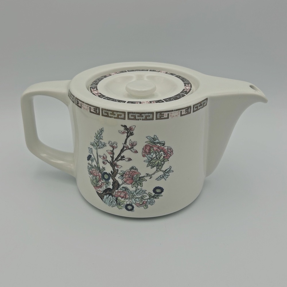 VTG Steelite Rocklite Hotel Ware Royal Doulton Indian Tree Teapot 32oz with Lid